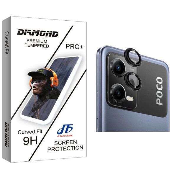 محافظ لنز گوشی جی اف مدل Diamond ringi مناسب برای گوشی موبایل شیائومی Poco X5 Pro
