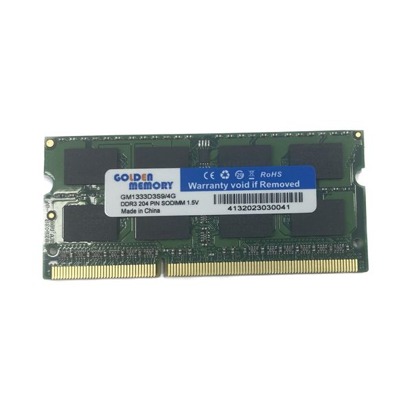 رم لپ تاپ DDR3 تک کاناله 1333 مگاهرتز 10600s گلدن مموری مدلGM1333D3S9/4G ظرفیت 4 گیگابایت