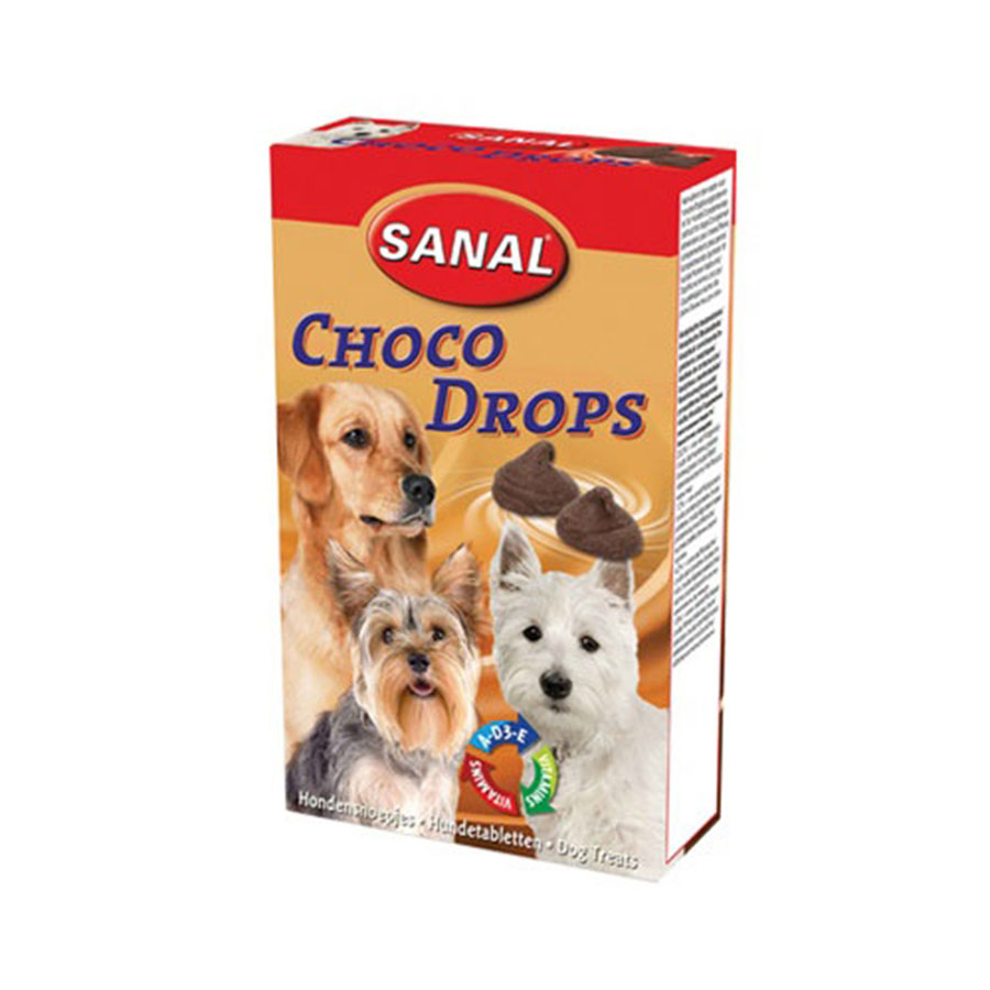 تشویقی سگ سانال مدل CHOCO  DROPS ویتامینه وزن 125 گرم