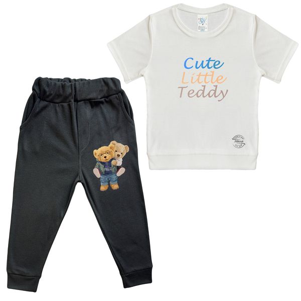 ست تی شرت و شلوار بچگانه نیل کوک مدل Cute Little Teddy Friends