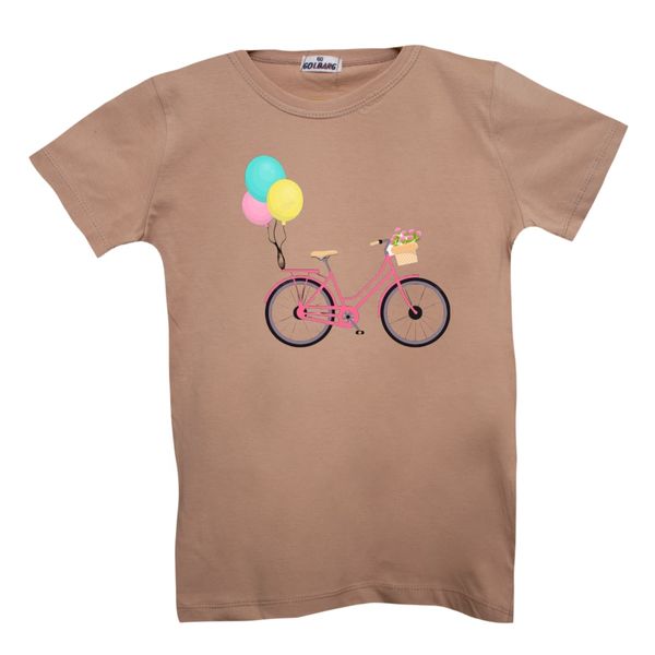 تی شرت  آستین کوتاه بچگانه مدل دوچرخه کد 12
