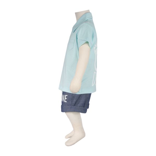 ست تی شرت و شلوارک نوزادی آدمک مدل ONE کد 160901