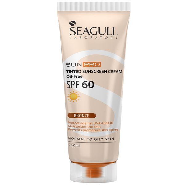 کرم ضد آفتاب رنگی سی گل مدل Sunpro SPF60 مناسب پوست چرب تا معمولی حجم 50 میلی لیتر