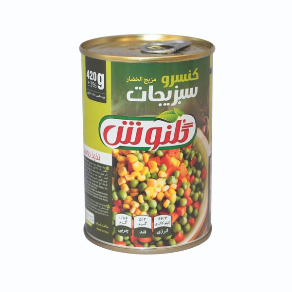کنسرو مخلوط سبزیجات گلنوش - 420 گرم