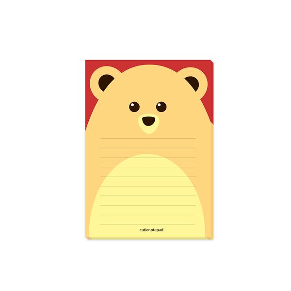 کاغذ یادداشت کیوتی مدل بِرنی خرسه قرمز بسته 30 عددی