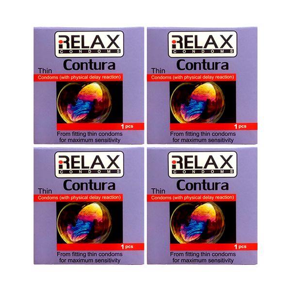 کاندوم ریلکس مدل CONTURA THIN مجموعه 4 عددی