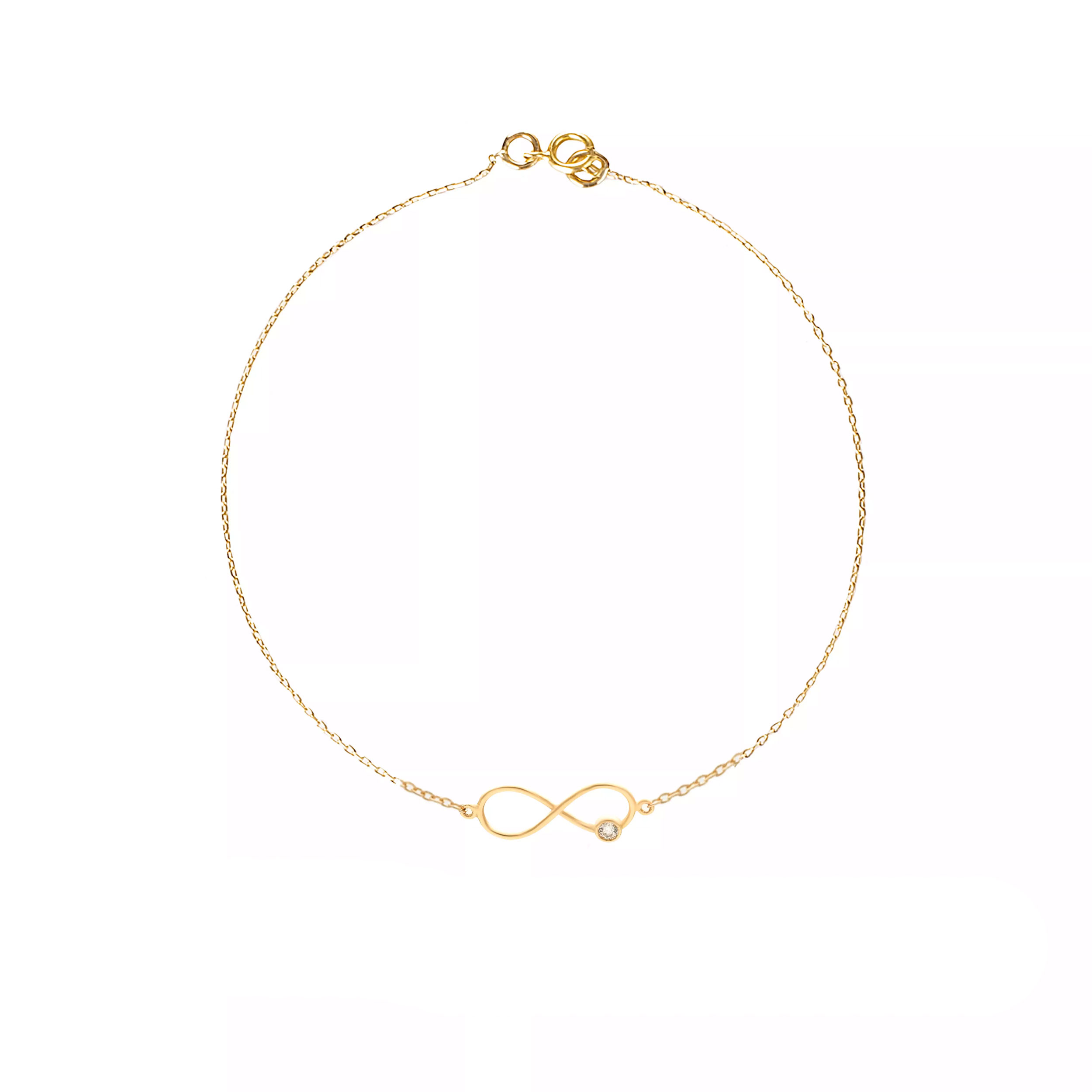 دستبند طلا 18 عیار زنانه روبی آرت گالری مدل بینهایت