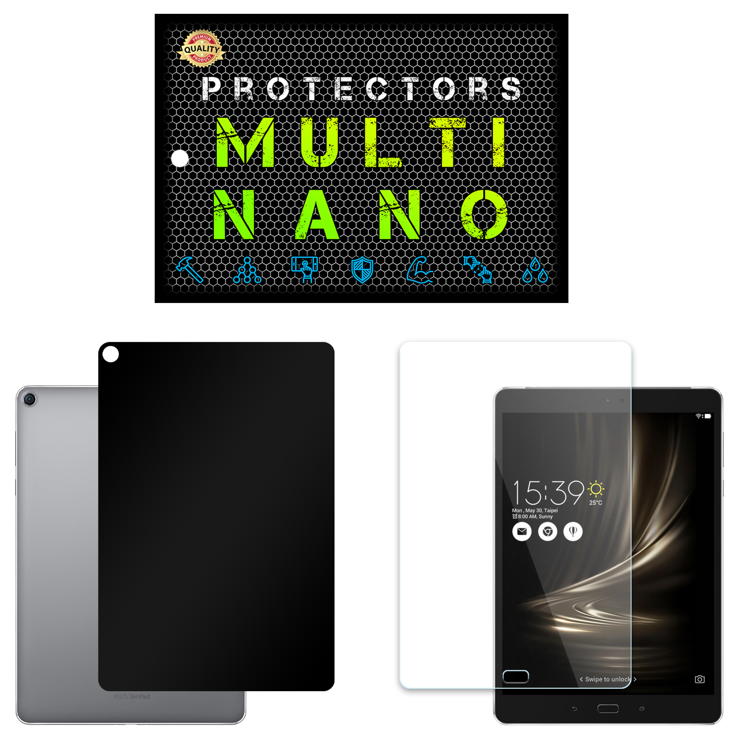 برچسب پوششی مولتی نانو مدل X-F1M-S مناسب برای تبلت ایسوس ZenPad 3S 10 inch 2016 Z500 به همراه محافظ صفحه نمایش