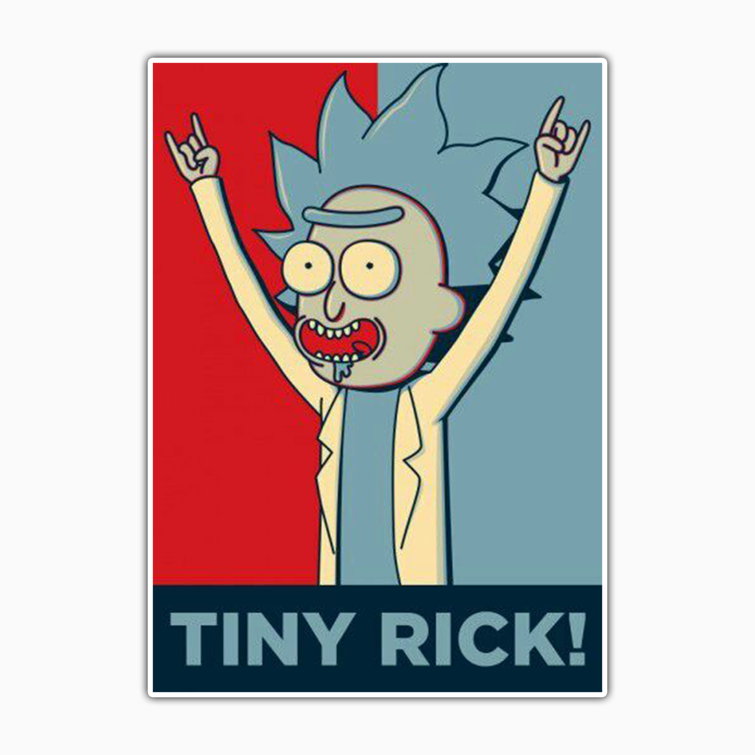 استیکر لپ تاپ و موبایل بووم طرح کارتونی مدل Tiny Rick کد TA1