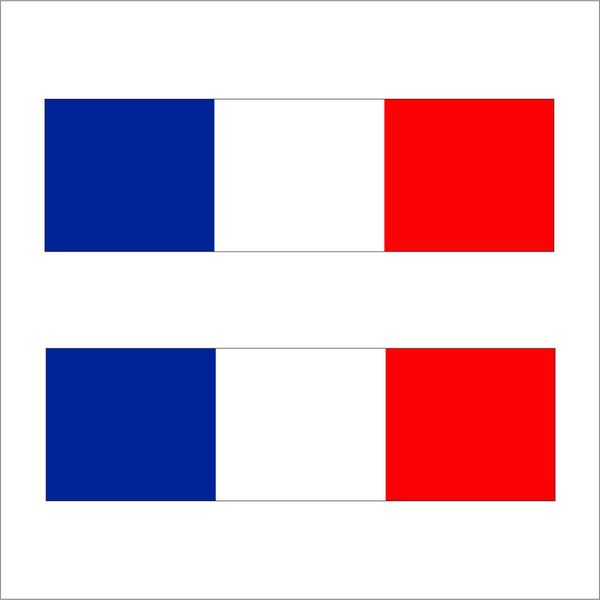 برچسب پارکابی خودرو طرح پرچم فرانسه کد FE1 بسته 2 عددی