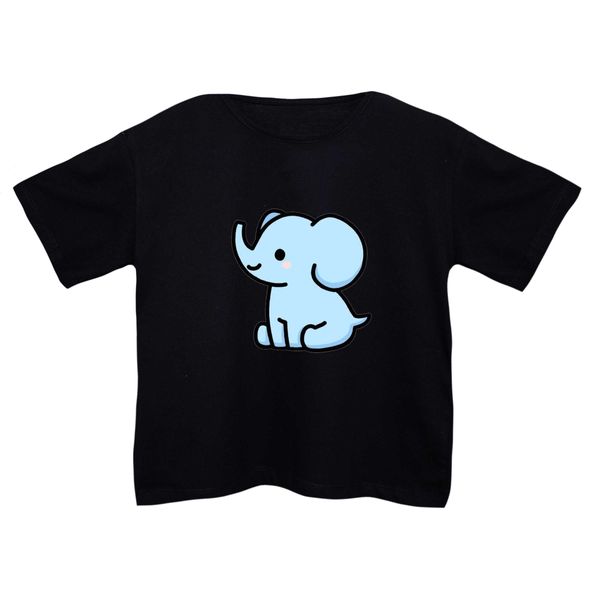 کراپ‌تی شرت آستین کوتاه زنانه مدل فیل