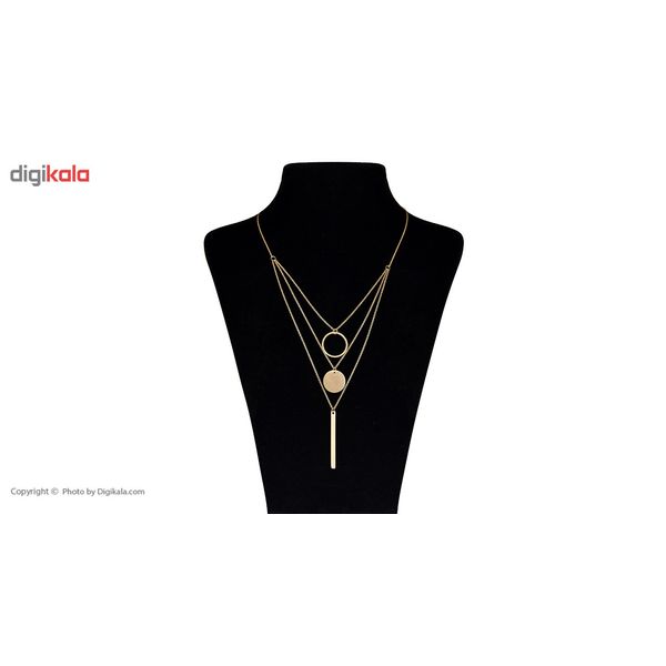 گردنبند طلا 18 عیار زنانه مایا ماهک مدل MM0397 طرح هندسی سه تایی