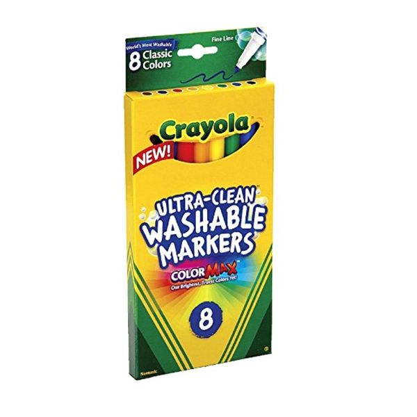 ماژیک رنگ آمیزی 8 رنگ کرایولا مدل Ultra-Clean Washable Markers کد 7809