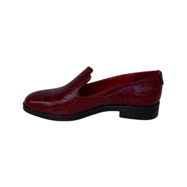 کفش زنانه مدل کوکو045ساده چرم طبیعی رنگ قرمز