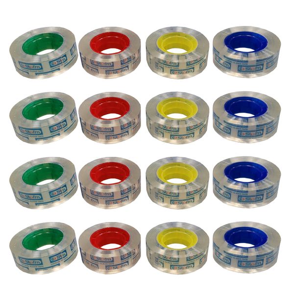 چسب نواری استورم مدل حلقه رنگی عرض 1.8 سانتی متر بسته 16 عددی
