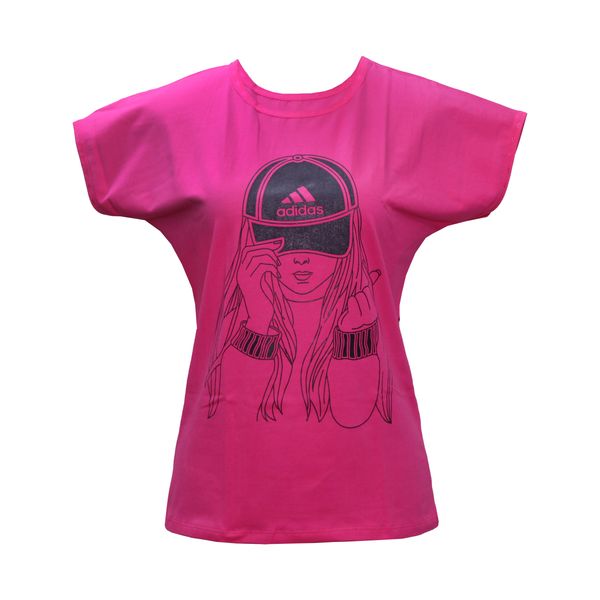 تی شرت دخترانه مدل Girl Hat رنگ صورتی 