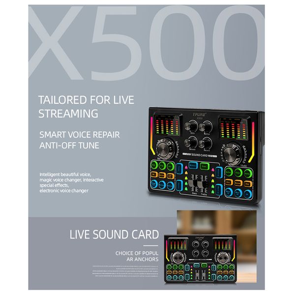 کارت صدا استودیو مدل X500 OTG Lossless Live Broadcast