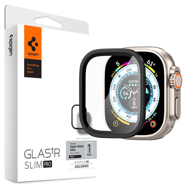 محافظ صفحه نمایش اسپیگن مدل Glas.tR Slim Pro مناسب برای اپل واچ Ultra 49 mm