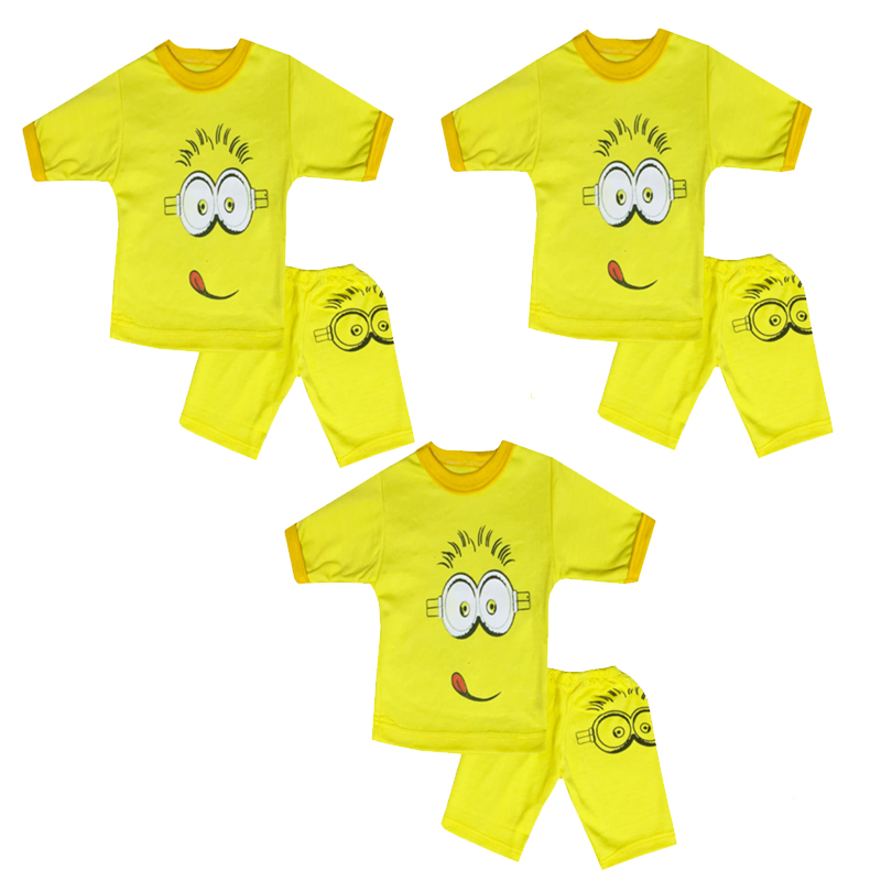 ست تی شرت و شلوارک نوزادی تروسکان مدل gh213 مجموعه 3 عددی
