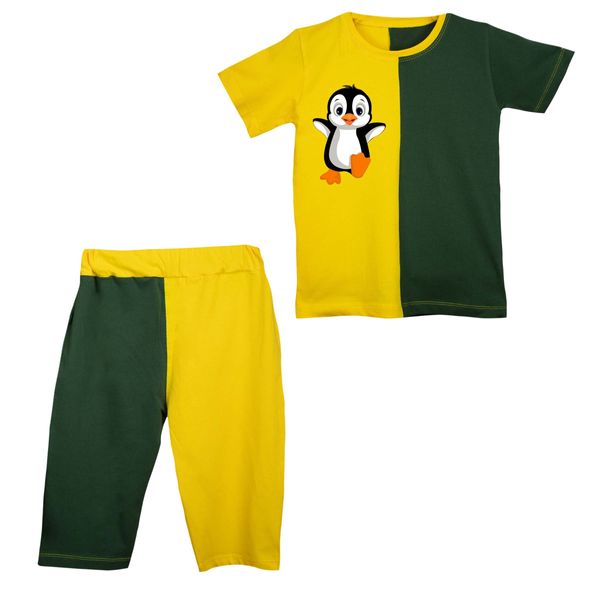 ست تی شرت و شلوارک بچگانه مدل پنگوئن کوچولو