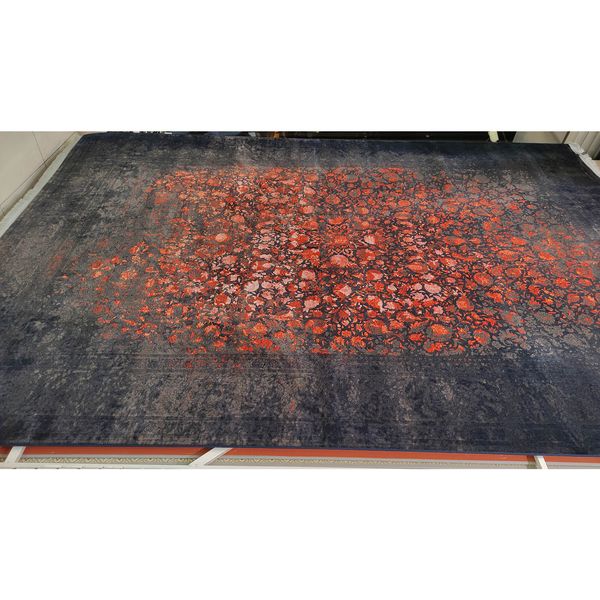 فرش ماشینی زمرد مشهد طرح افشان مدل پتینه