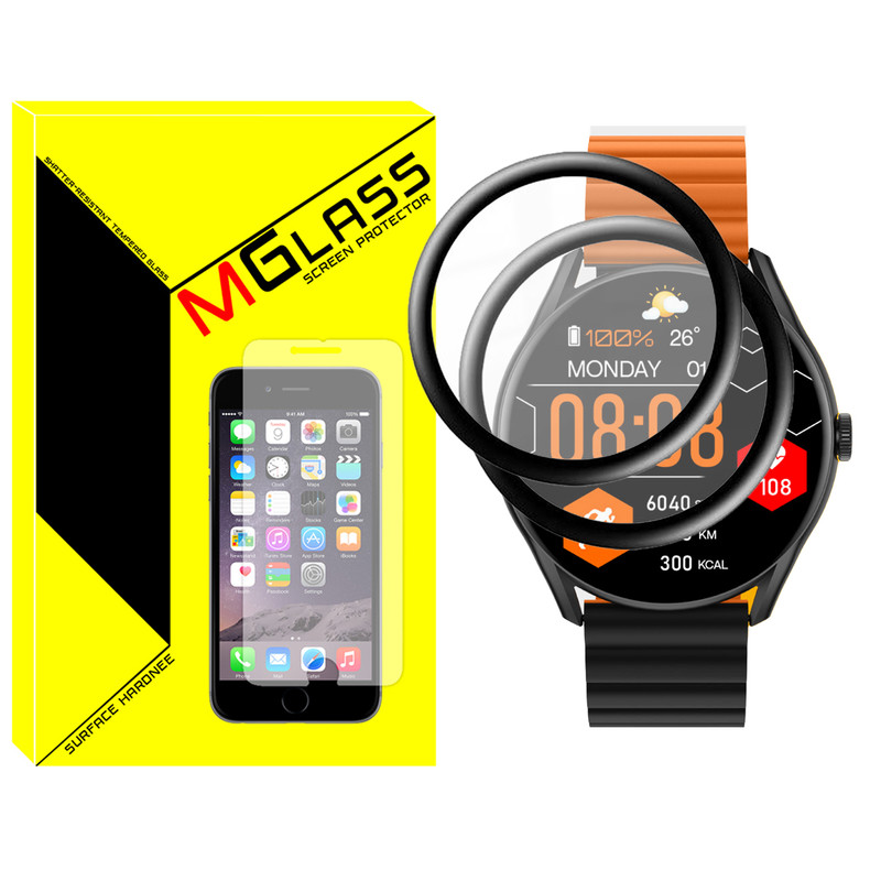 محافظ صفحه نمایش نانو ام‌گلس مدل Pmma-MG مناسب برای ساعت هوشمند گلوریمی M1 Pro بسته دو عددی