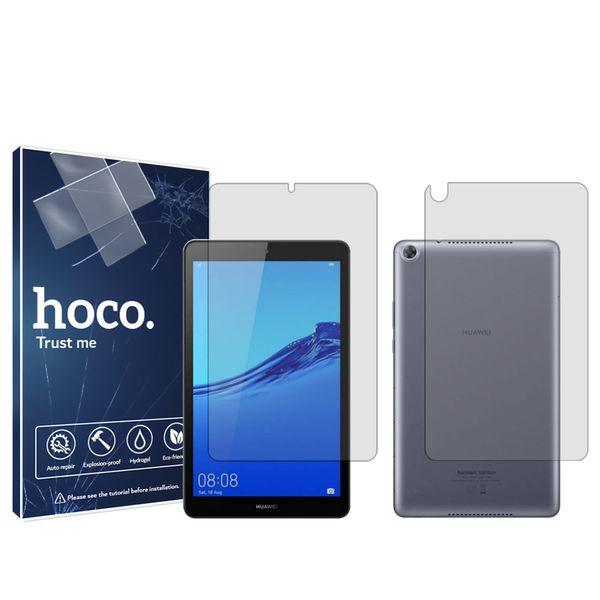 محافظ صفحه نمایش شفاف هوکو مدل HyGEL مناسب برای تبلت هوآوی 8 MediaPad M5 Lite به همراه محافظ پشت تبلت