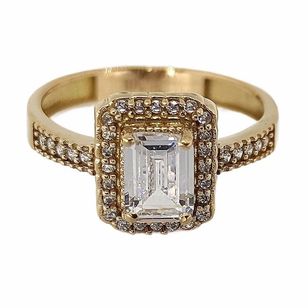 انگشتر طلا 18 عیار زنانه طلا و جواهرسازی افرا مدل الماس 277