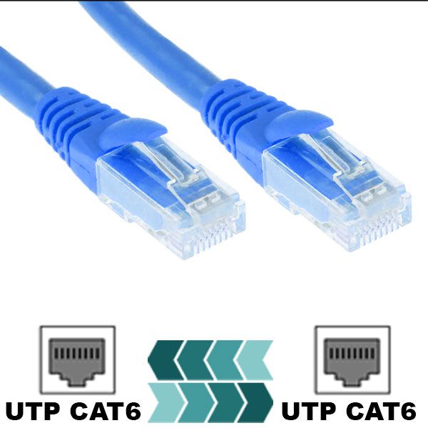 کابل شبکه Cat6 گیگافلکس مدل GI-UTP-2M-BL