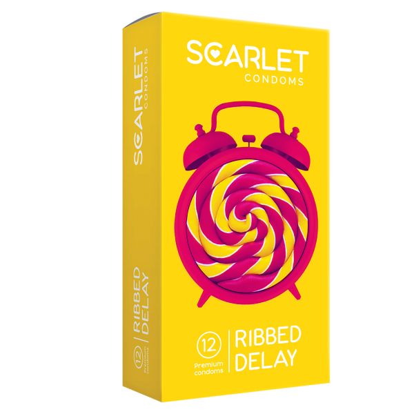 کاندوم اسکارلت مدل RIBBED DELAY بسته 12 عددی