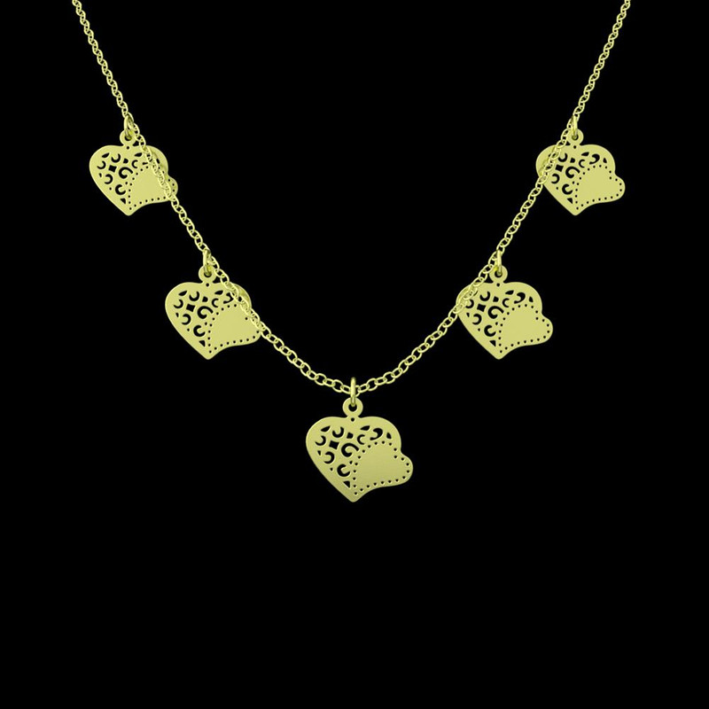 گردنبند طلا 18 عیار زنانه الن نار مدل قلب کد 11654