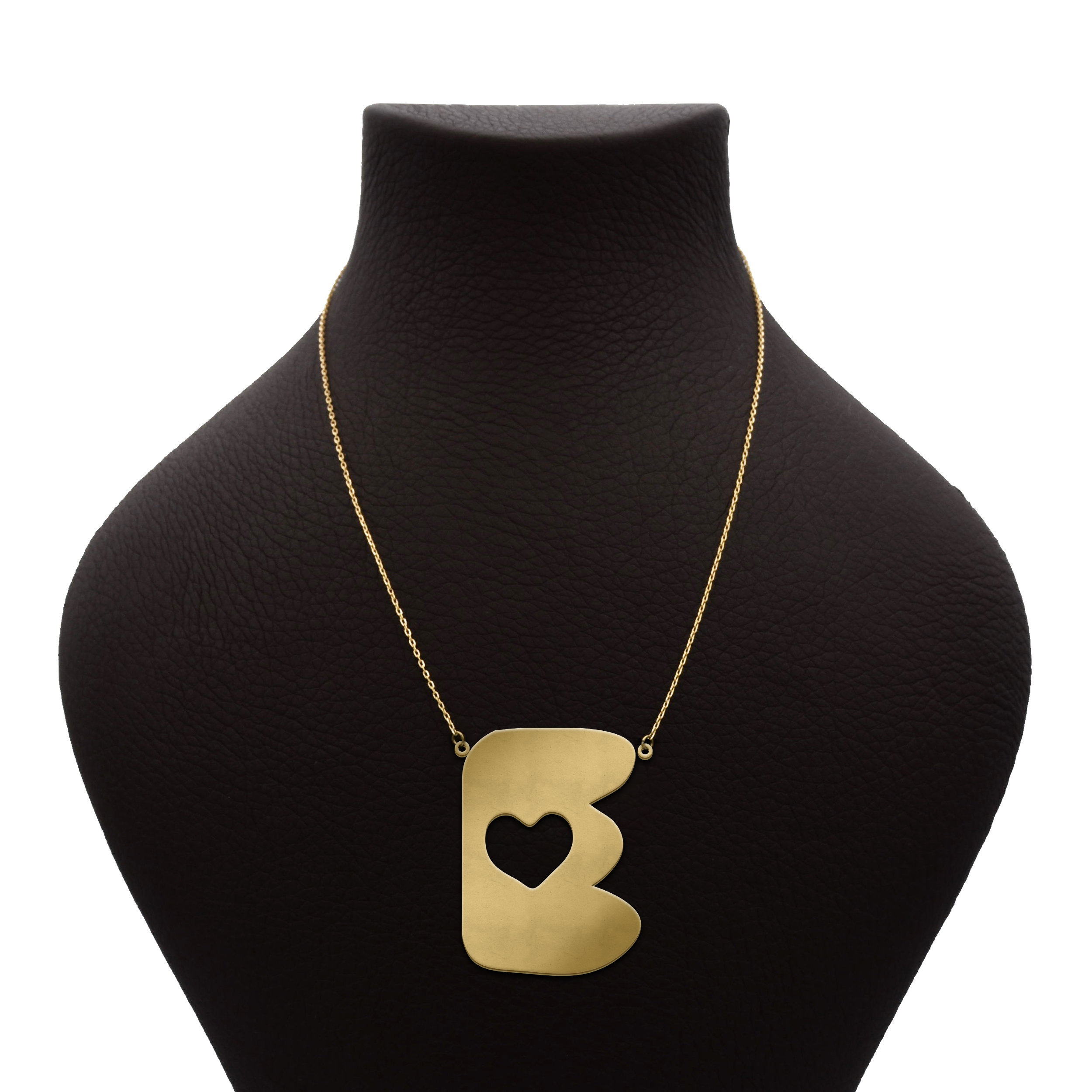 گردنبند طلا 18 عیار زنانه شمیم گلد گالری مدل حرف E و قلب MN315