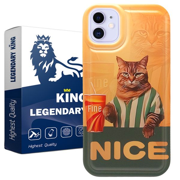 کاور لجندری کینگ مدل گربه زندانی مناسب برای گوشی موبایل اپل IPhone 11