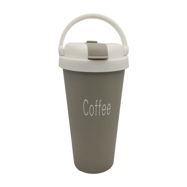 فلاسک مدل نی دار طرح coffee گنجایش 0.5 لیتر