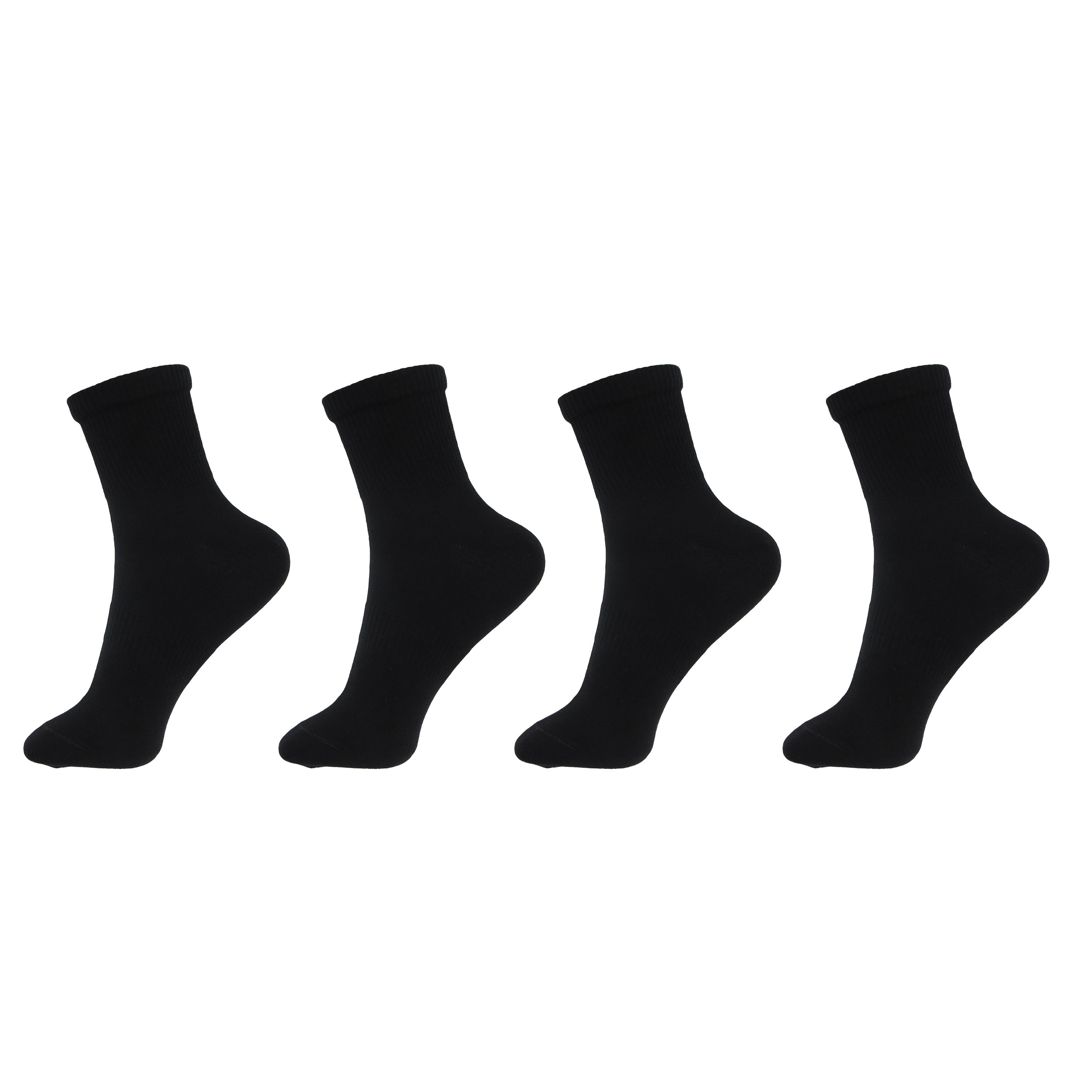جوراب ورزشی مردانه ادیب مدل اسپرت کش انگلیسی کد MNSPT رنگ مشکی بسته 4 عددی