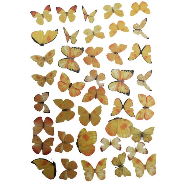 برچسب طرح پروانه های شفاف مدل BE1104 مجموعه 40 عددی
