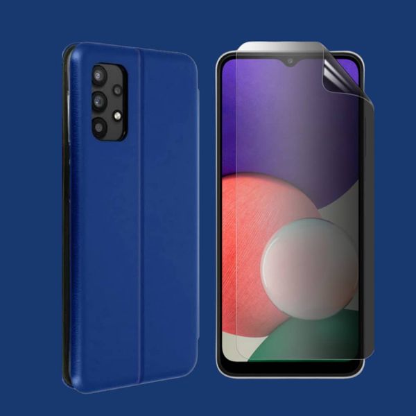 کیف کلاسوری Leather QIN مناسب برای گوشی موبایل سامسونگ Galaxy A52 4G / A52 5G / A52S به همراه محافظ صفحه نمایش حریم شخصی 