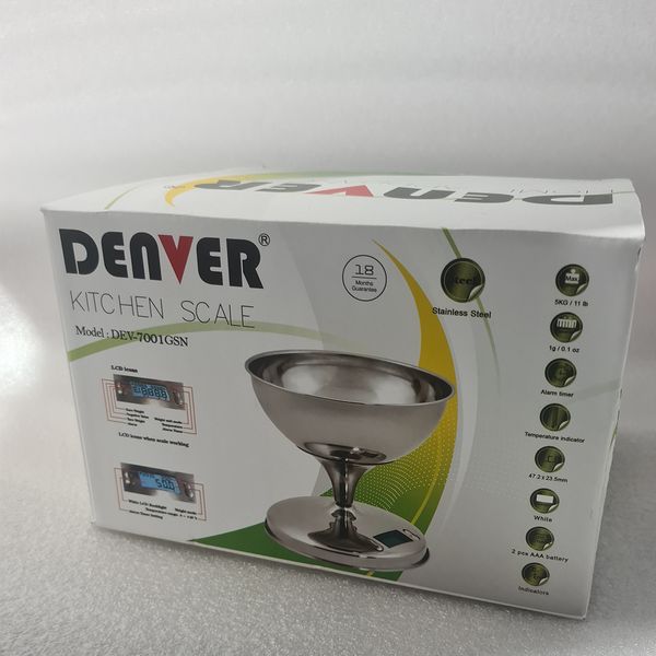 ترازوی آشپزخانه دنور مدل DEV-7001GSN