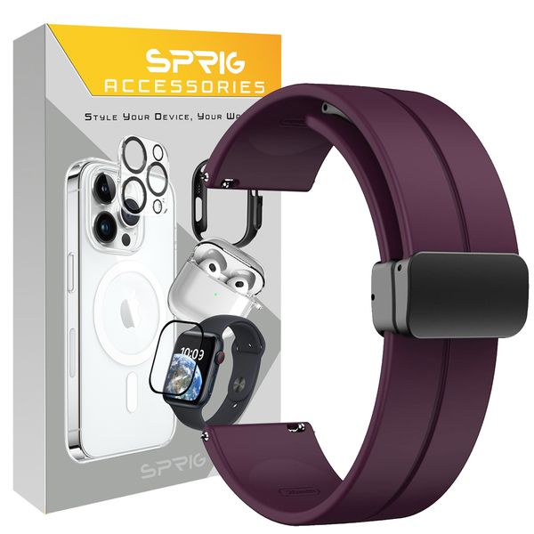 بند اسپریگ مدل SIC Magnet مناسب برای ساعت هوشمند سامسونگ Galaxy watch 3 41mm / Galaxy watch 42mm / Gear Sport / S2 Classic