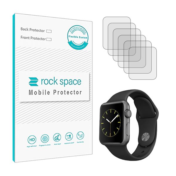 محافظ صفحه نمایش شفاف راک اسپیس مناسب برای ساعت هوشمند اپل واچ Series 123 38 mm بسته 6 عددی