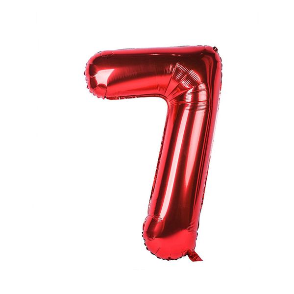 بادکنک فویلی بانیبو مدل Foil Balloon طرح عدد 7