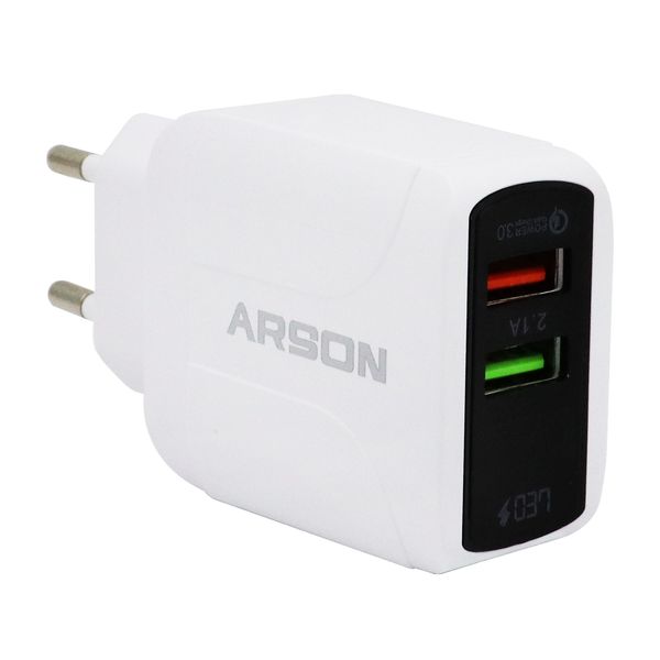شارژر دیواری آرسون مدل AN-V3 به همراه کابل تبدیل USB به MICRO 
