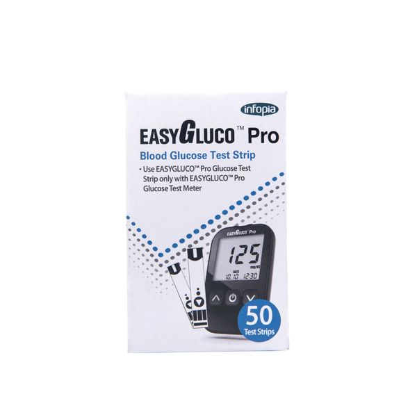 دستگاه تست قند خون اینفوپیا مدل Easy Gluco Pro به همراه نوار تست قند خون مجموعه 150 عددی