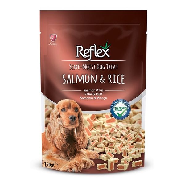 غذای تشویقی سگ رفلکس مدل SALMON &amp; RICE وزن 150 گرم