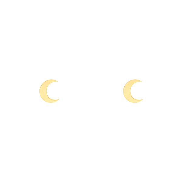گوشواره طلا 18 عیار زنانه پرسته مدل ماه توپر 