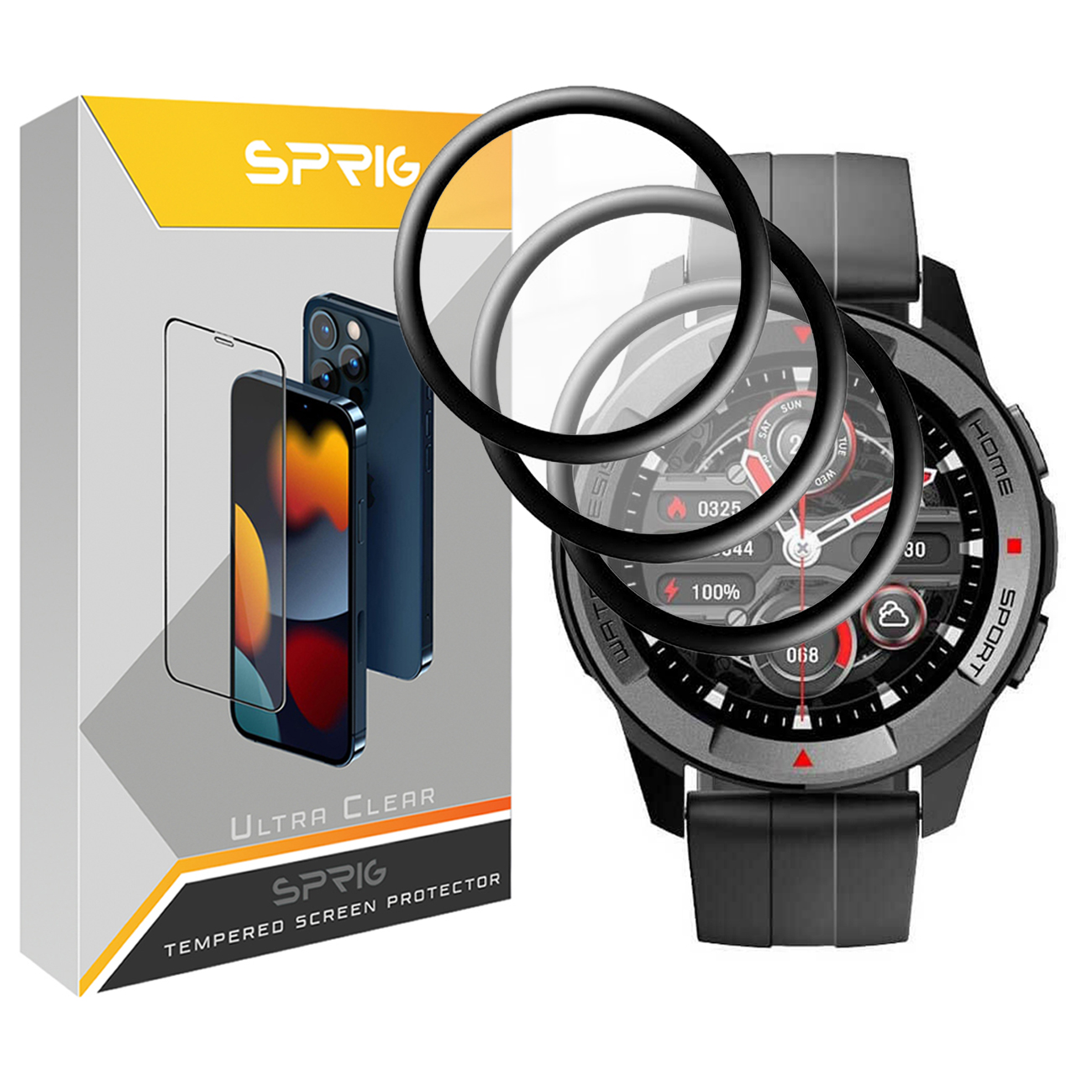 محافظ صفحه نمایش نانو اسپریگ مدل Pmma-SPG مناسب برای ساعت هوشمند میبرو X1 بسته سه عددی