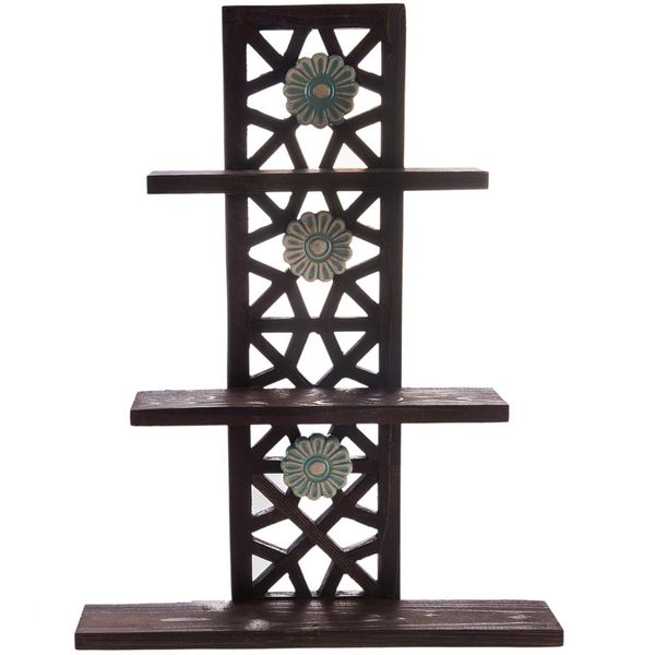 طبقه چوبی گالری اسعدی مدل گره چینی طرح سه گل