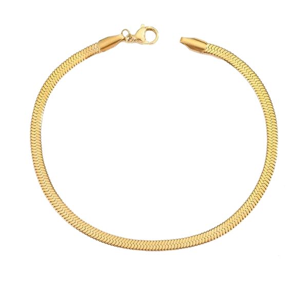 دستبند طلا 18 عیار زنانه هماتیت گلد مدل هرینگبون کد 61876