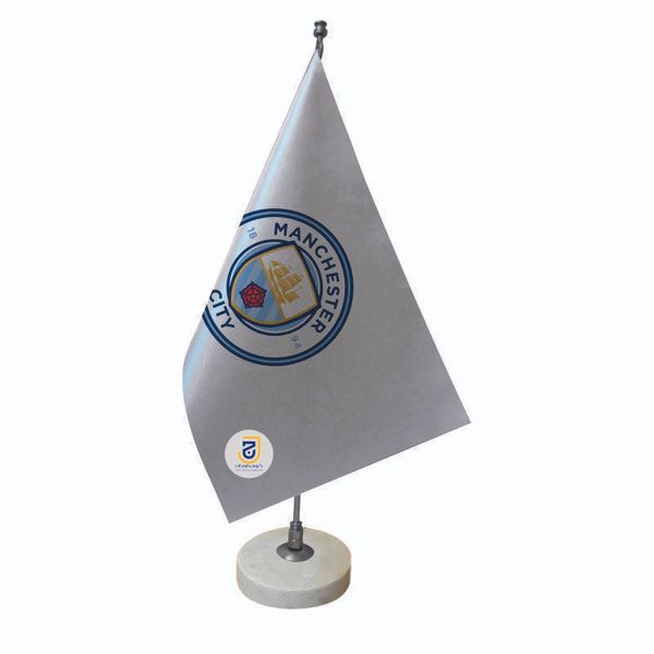 پرچم رومیزی جاویدان تندیس پرگاس مدل منچستر سیتی کد 2