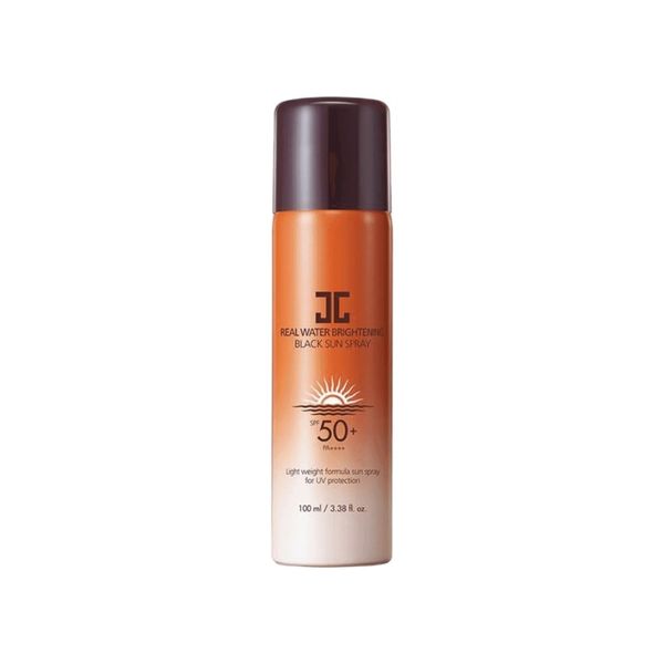 اسپری ضد آفتاب بی رنگ جی جون SPF50 مدل real مناسب انواع پوست حجم 100 میلی لیتر